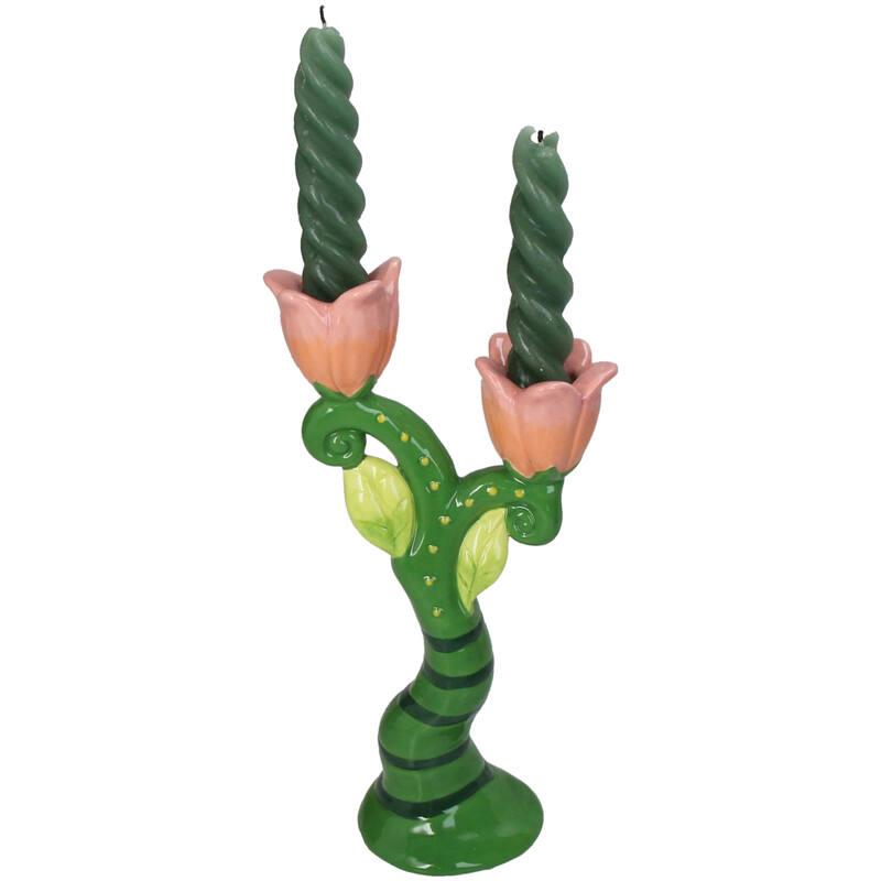 CANDELABRO CERAMICA TULIPANES