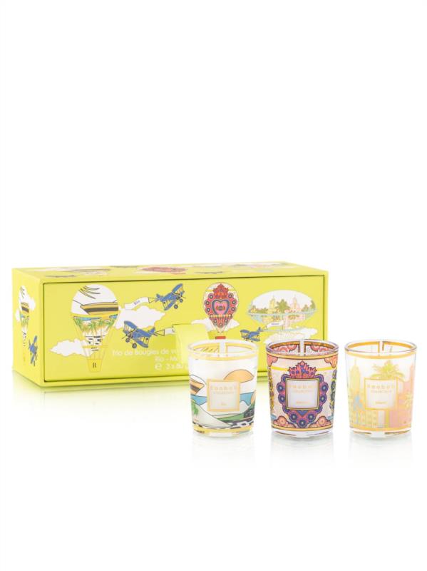 RIO-MEXICO-MIAMI ESTUCHE TRIO TRAVEL CANDLES BAOBAB