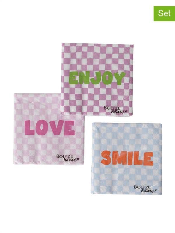 SERVILLETA PAPEL COLARA ENJOY/LOVE/SMILE