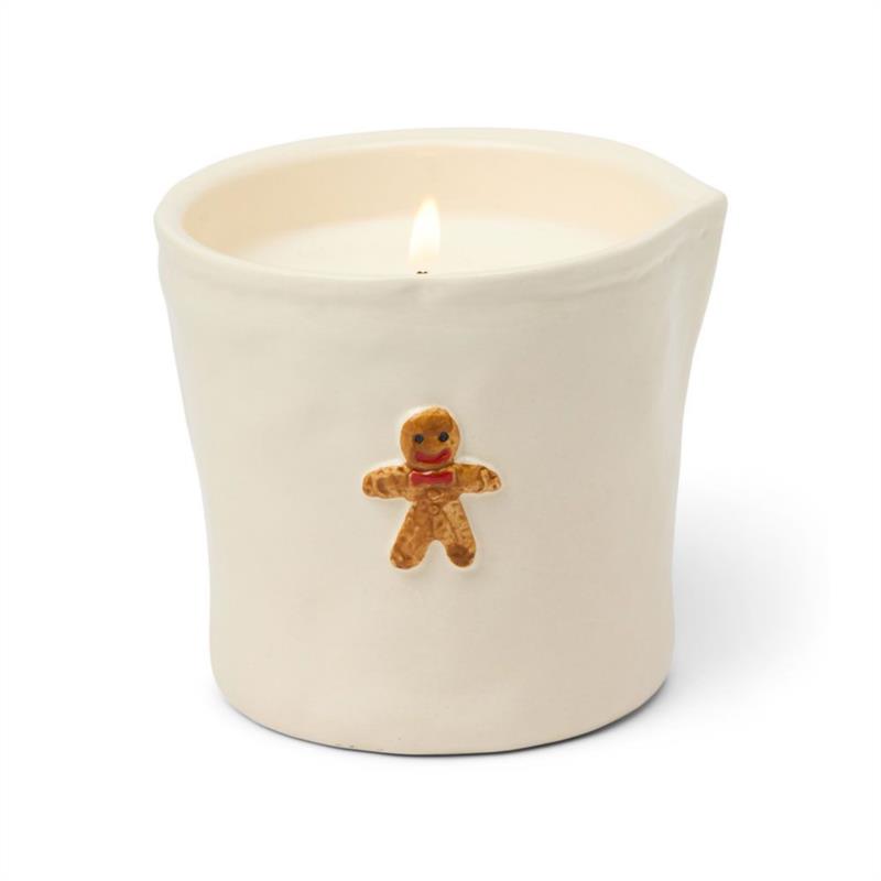 VELA CERAMICA BISTRO GINGERBREAD ENCENDIDA