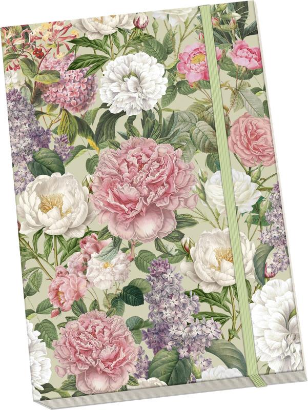 LIBRETA A5 PEONIAS Y ROSAS