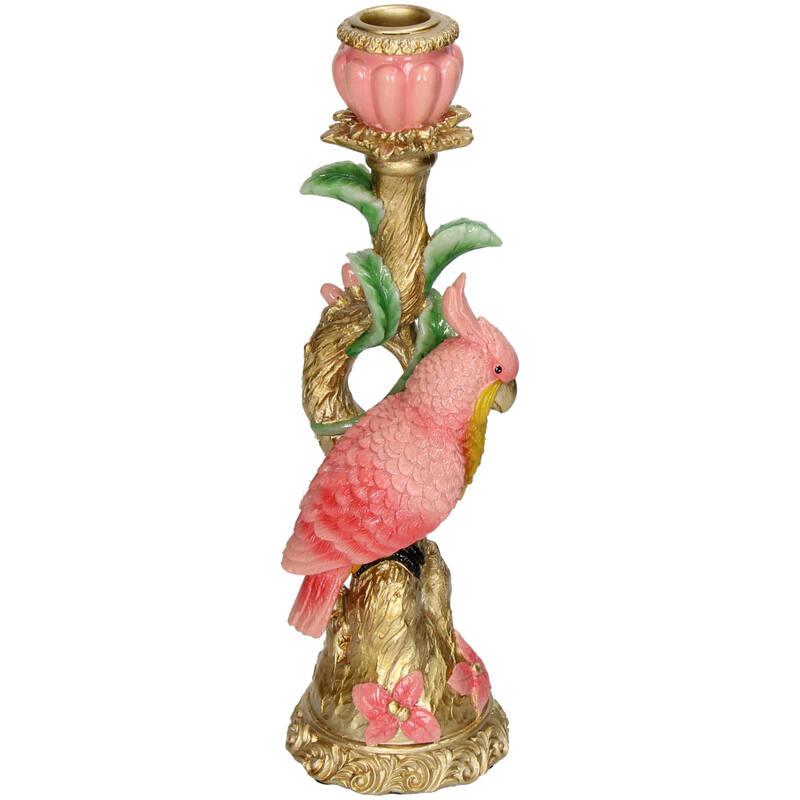 CANDELABRO PAJARO ROSA