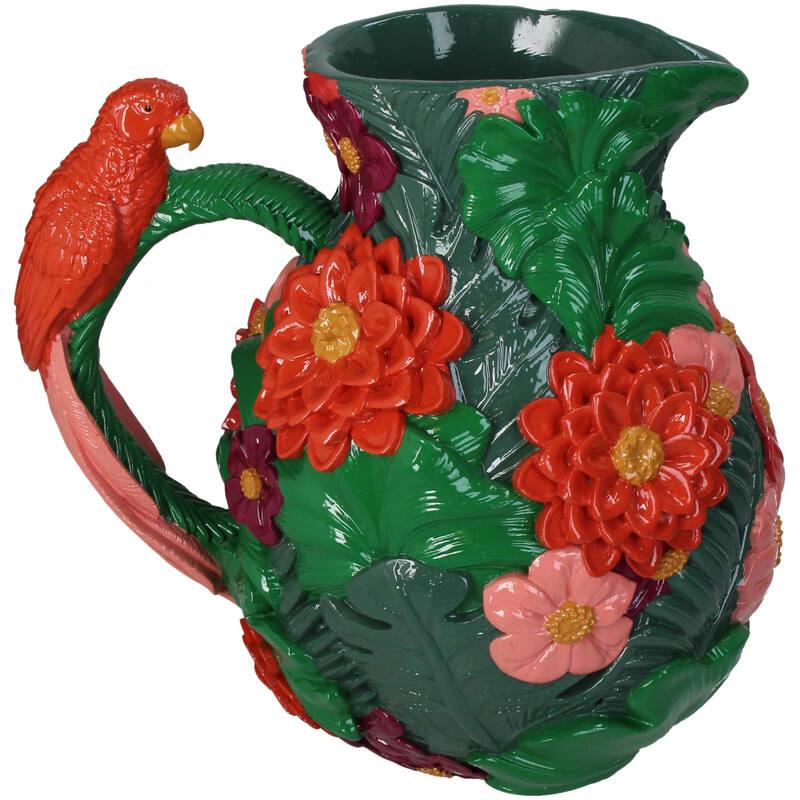JARRA PAJARO FLORES COLORES