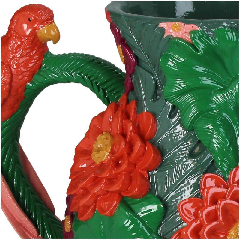 JARRA PAJARO FLORES COLORES DETALLE ASA
