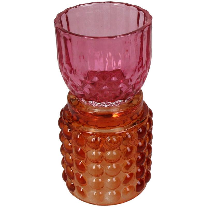 CANDELABRO/PORTAVELAS CRISTAL BICOLOR