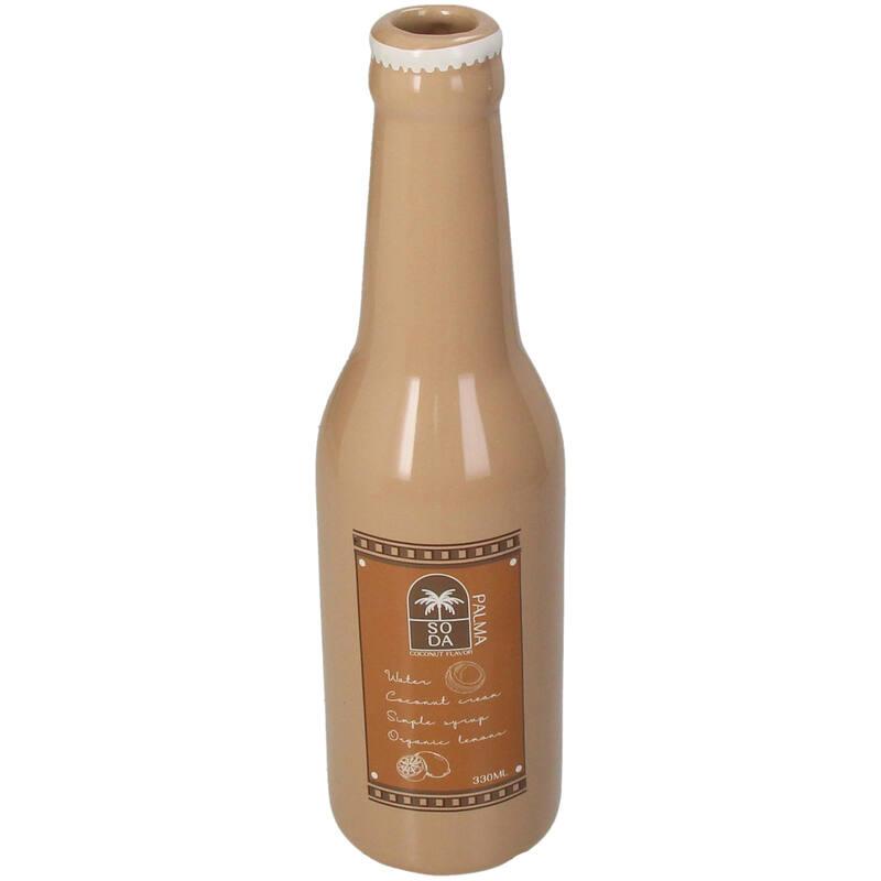 VIOLETERO CERAMICA BOTELLA SODA MARRON DORSO