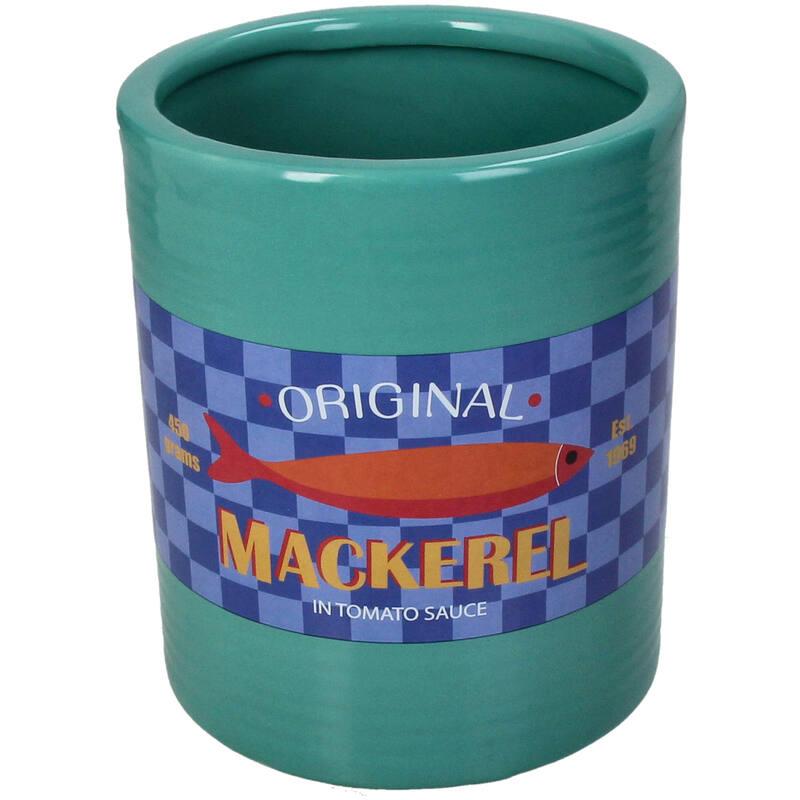 MACETA CERAMICA LATA SARDINAS CON TOMATE G