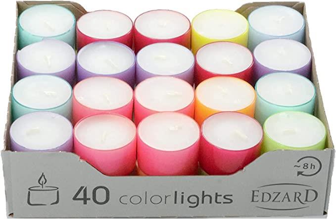 CAJA 40 VELAS DE TE COLORES SUMMER EDITION