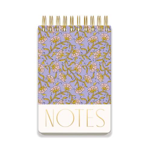 LIBRETA CHUNKY NOTEPAD TAPA DURA LILA VINTAGE FLORAL