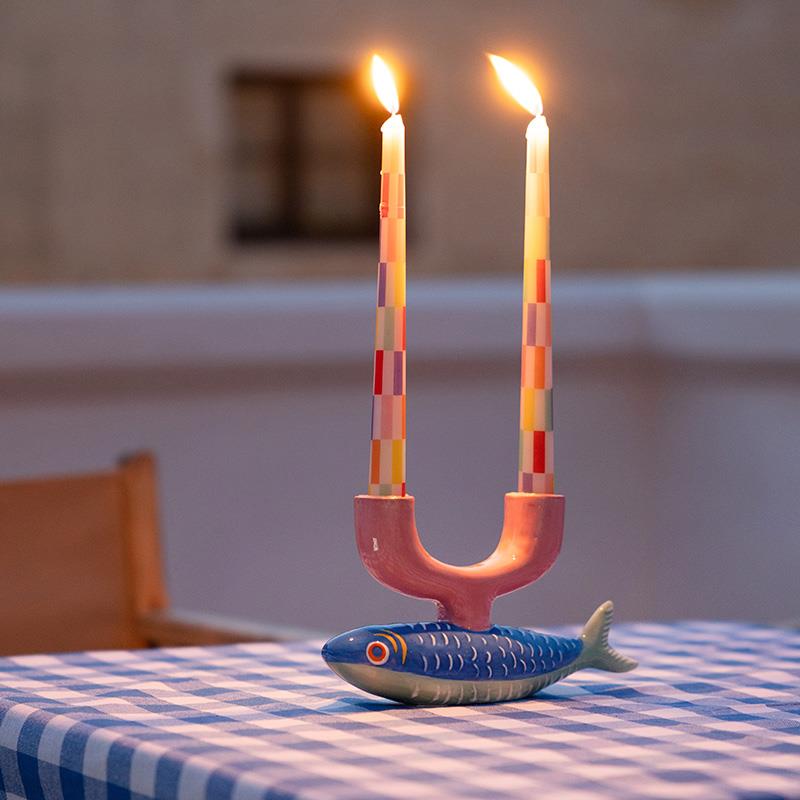 CANDELABRO CERAMICA SAMMY THE SARDINE