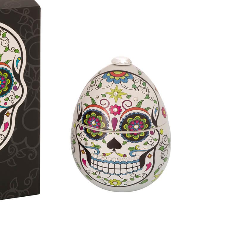 vela calavera skull blanco