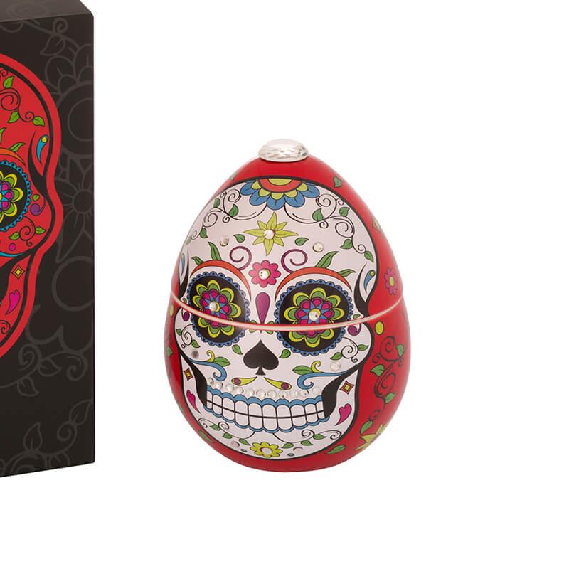 vela calavera skull rojo