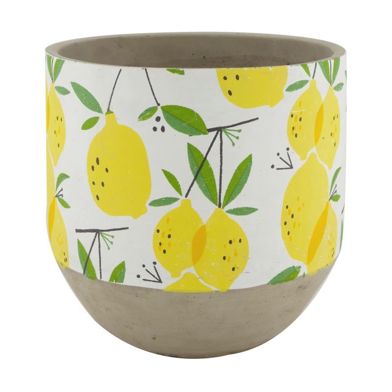 MACETA CEMENTO LIMONES G Ø21x21cm