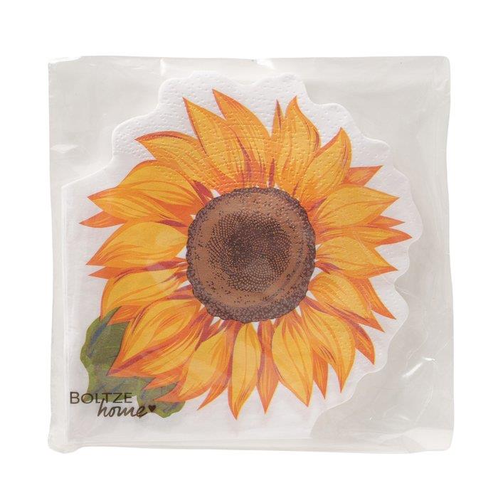SERVILLETAS PAPEL SINJE FORMA GIRASOL