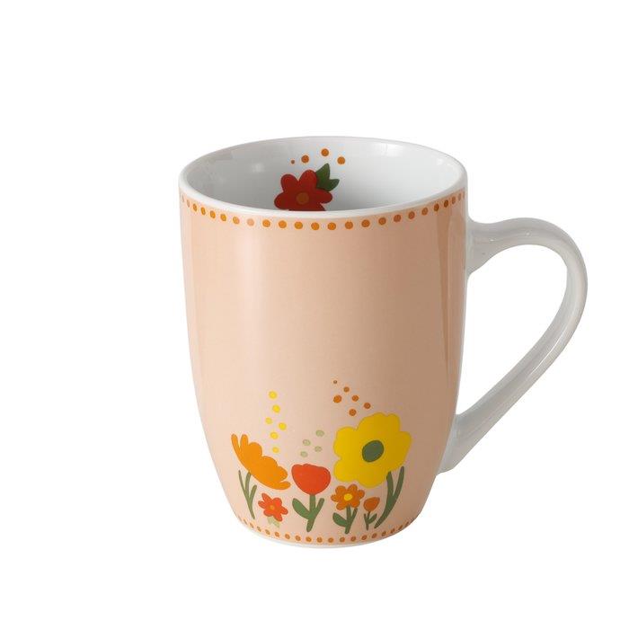 TAZA FARINA FLORES ROSA