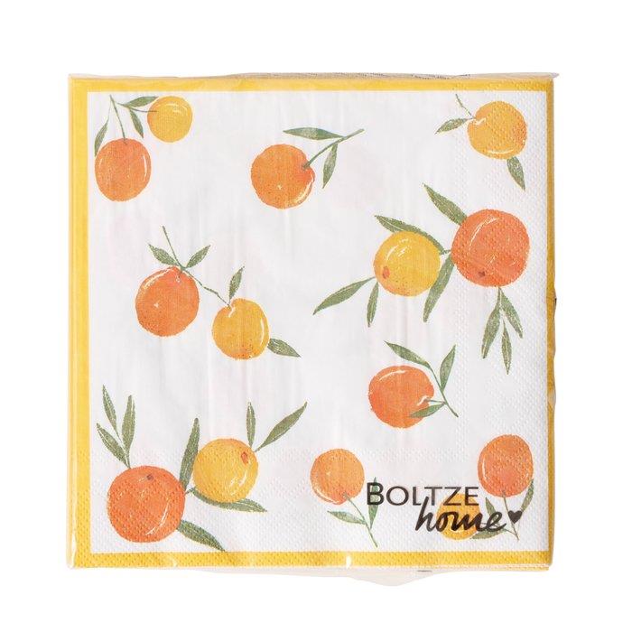 SERVILLETAS PAPEL FRUITS BORDE NARANJA
