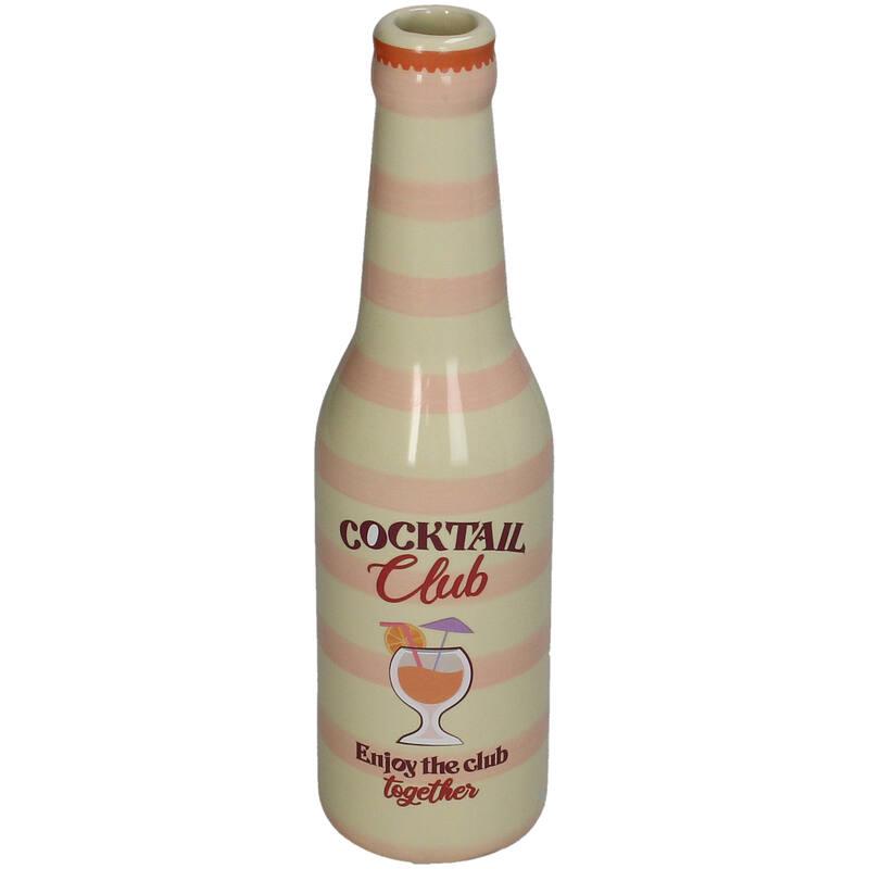 VIOLETERO CERAMICA BOTELLA REFRESCO RAYAS