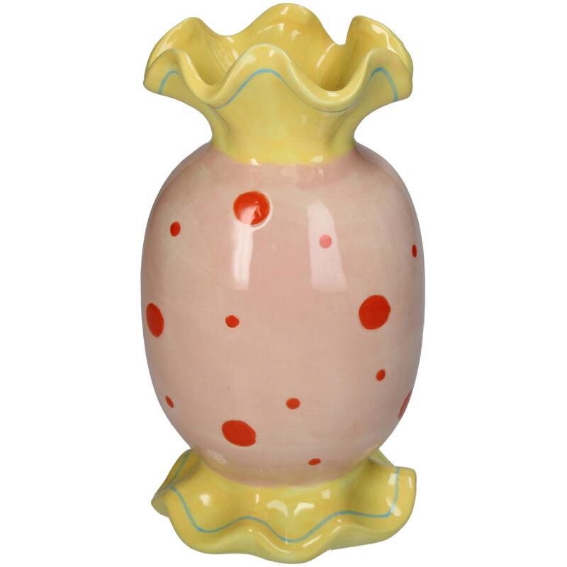 JARRON CERAMICA CARAMELO ROSA