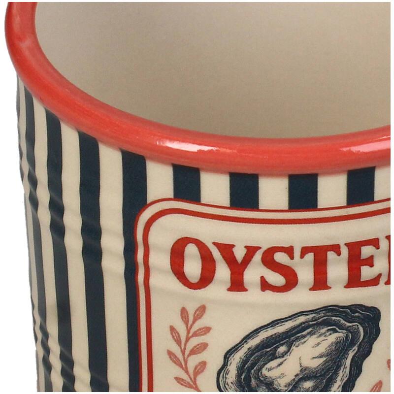 MACETA CERAMICA LATA DE OSTRAS DETALLE