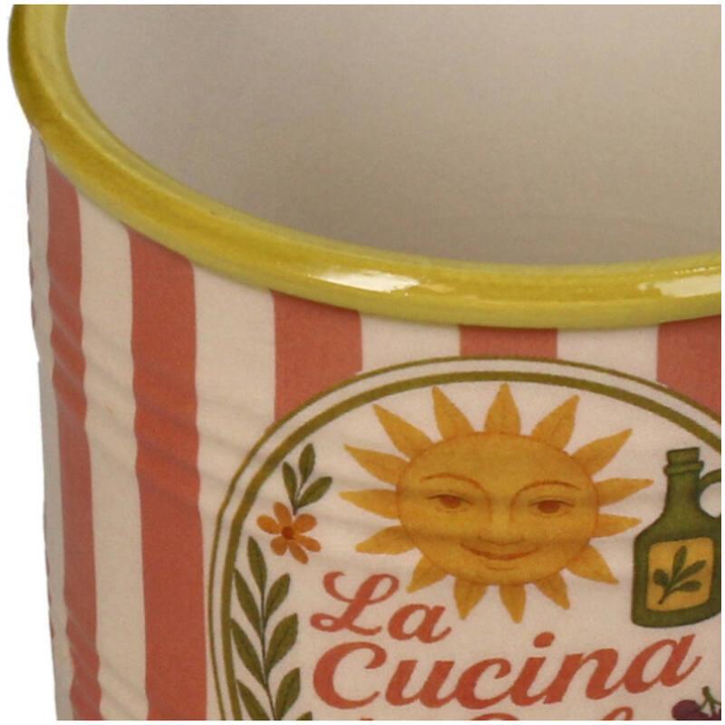 MACETA CERAMICA LATA LA CUCINA DEL SOLE P DETALLE