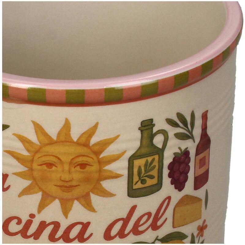 MACETA CERAMICA LATA LA CUCINA DEL SOLE G DETALLE