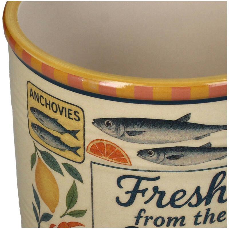 MACETA CERAMICA LATA DE ANCHOAS DETALLE