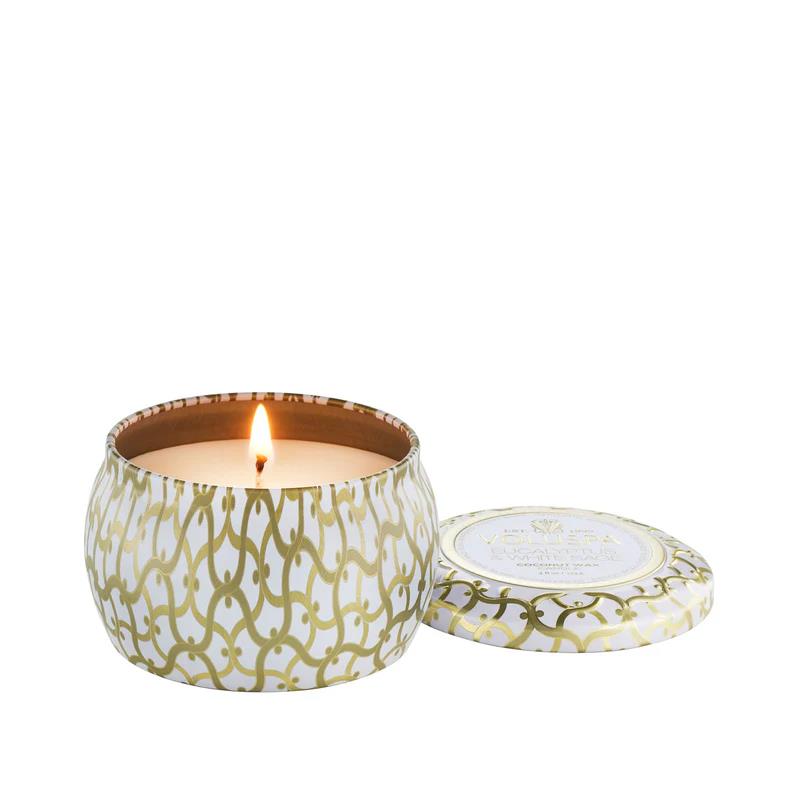 VELA VOLUSPA EUCALYPTUS & WHITE SAGE LATA P ENCENDIDA