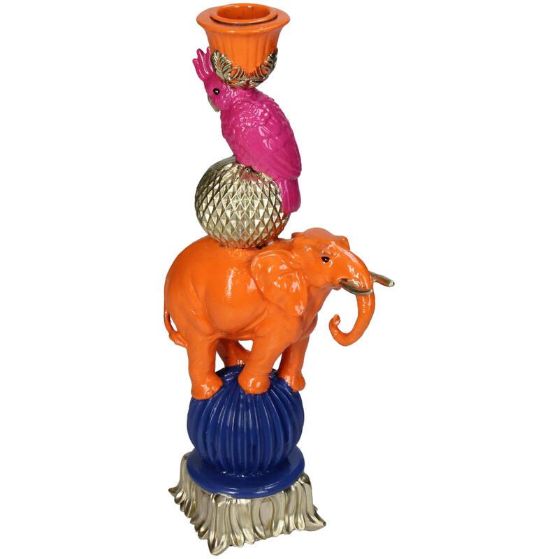 CANDELABRO ELEFANTE NARANJA