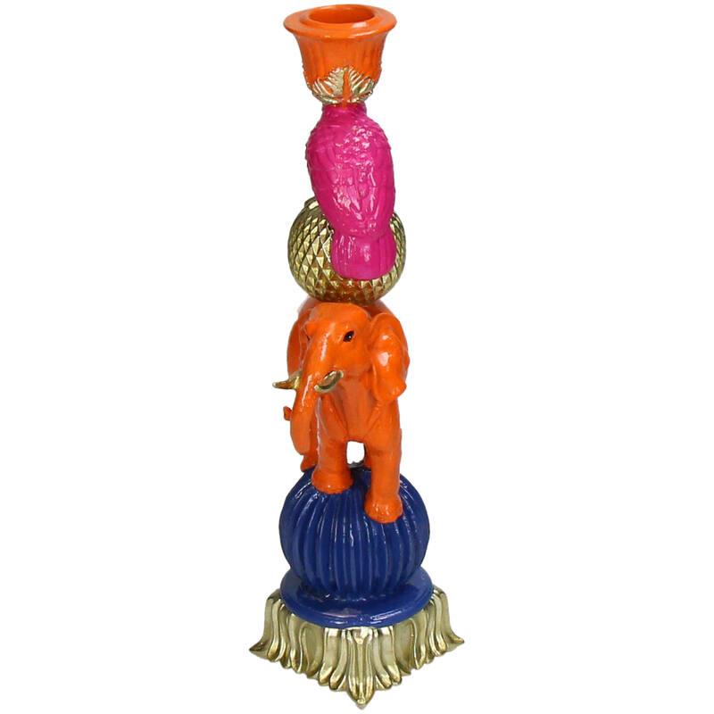 CANDELABRO ELEFANTE NARANJA FRENTE