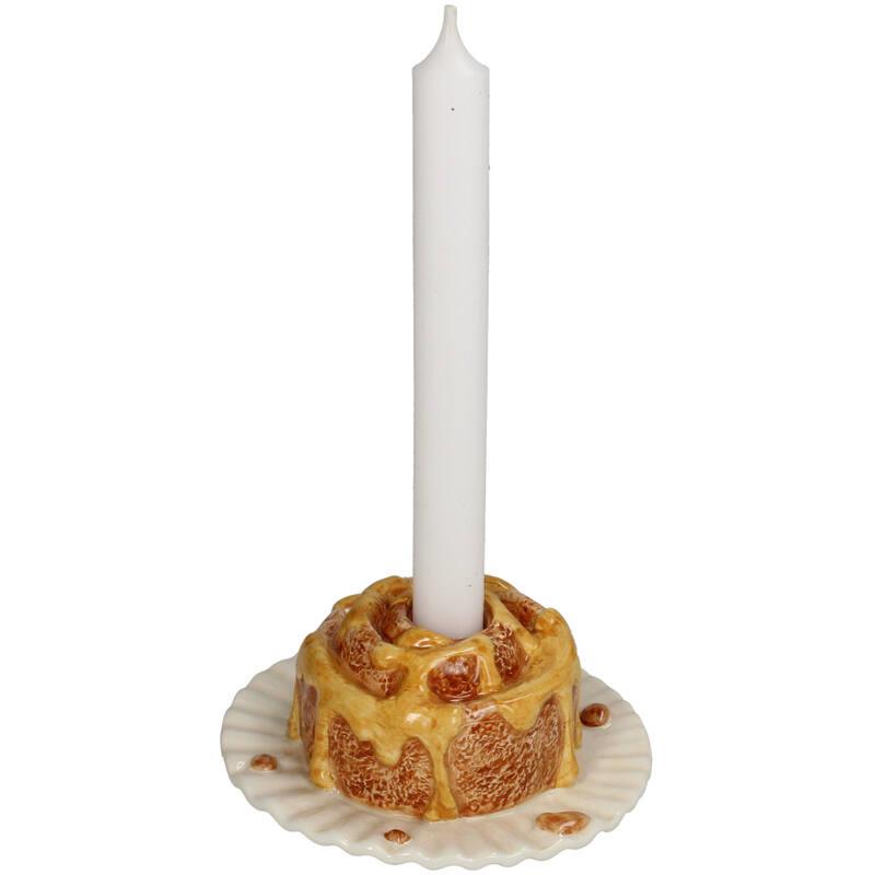CANDELABRO CERAMICA CINNAMON ROLL CON VELA